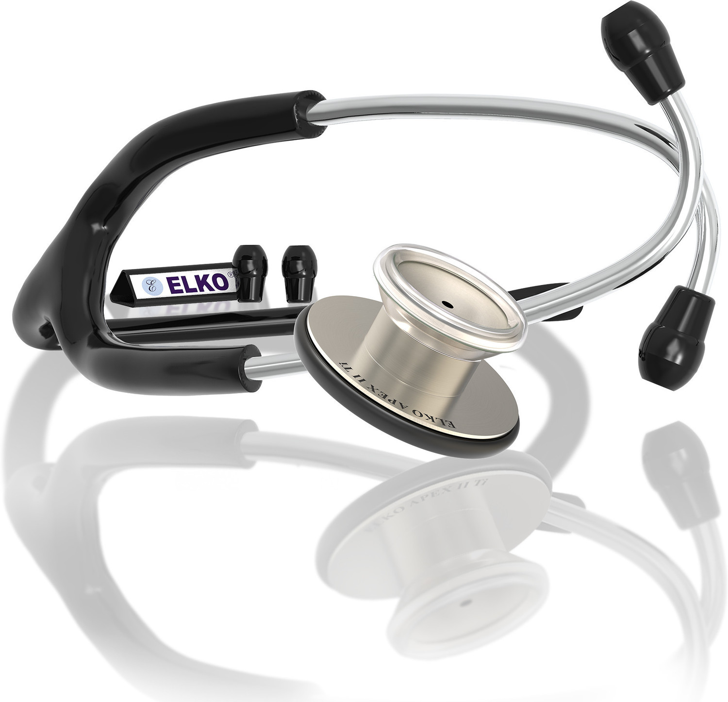 Image of ELKO EL-230 APEX II Ti Titanium Dual Head Acoustic Stethoscope