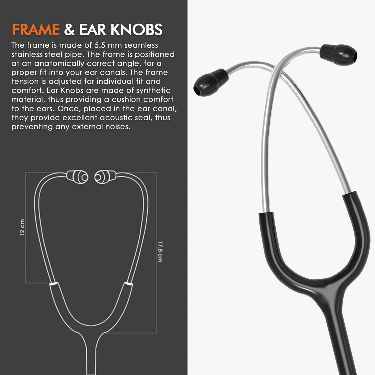 Image of ELKO EL-230 APEX II Ti Titanium Dual Head Acoustic Stethoscope