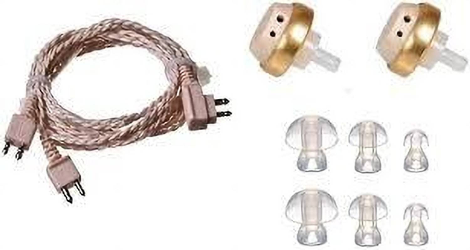 Balson 55CM Hearing Aid Wire 2 Pin V-Cord Cable for Both Ear With 2 Speaker and Soft Ear for All types of Pocket Model Hearing Aid (Pack of- 2 PCS) Stethoscope