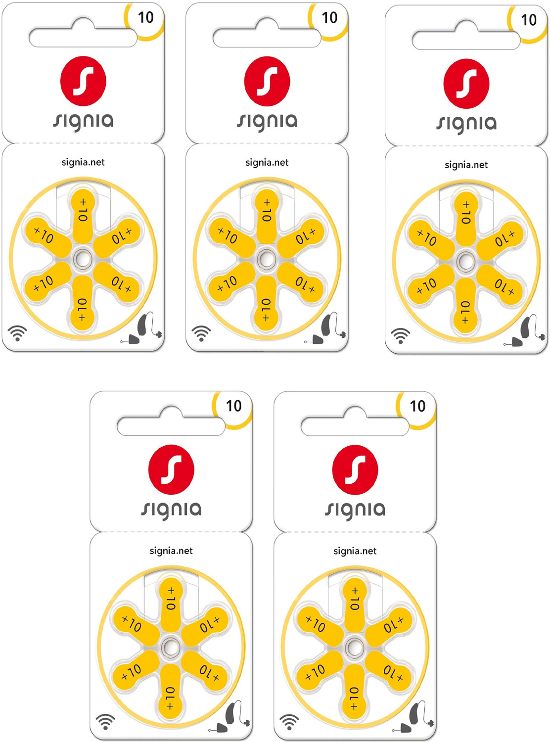 Image of Balson P-10 Signia Hearing Aid Battery Pack of 10 Strip, Cell-no-10 (60 Pcs Battery) Stethoscope