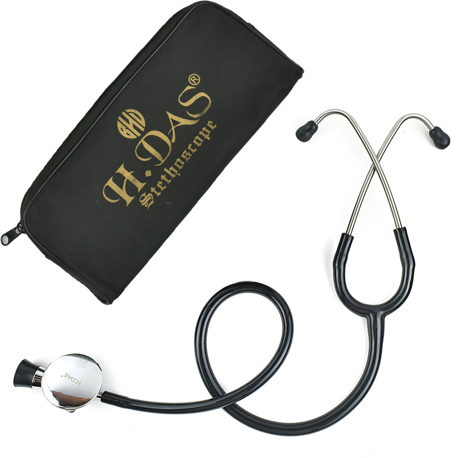 Image of H Das Cardiofonic Bell Type Fetoscope For Doctor's Single Tube Manual Stethoscope (Black)