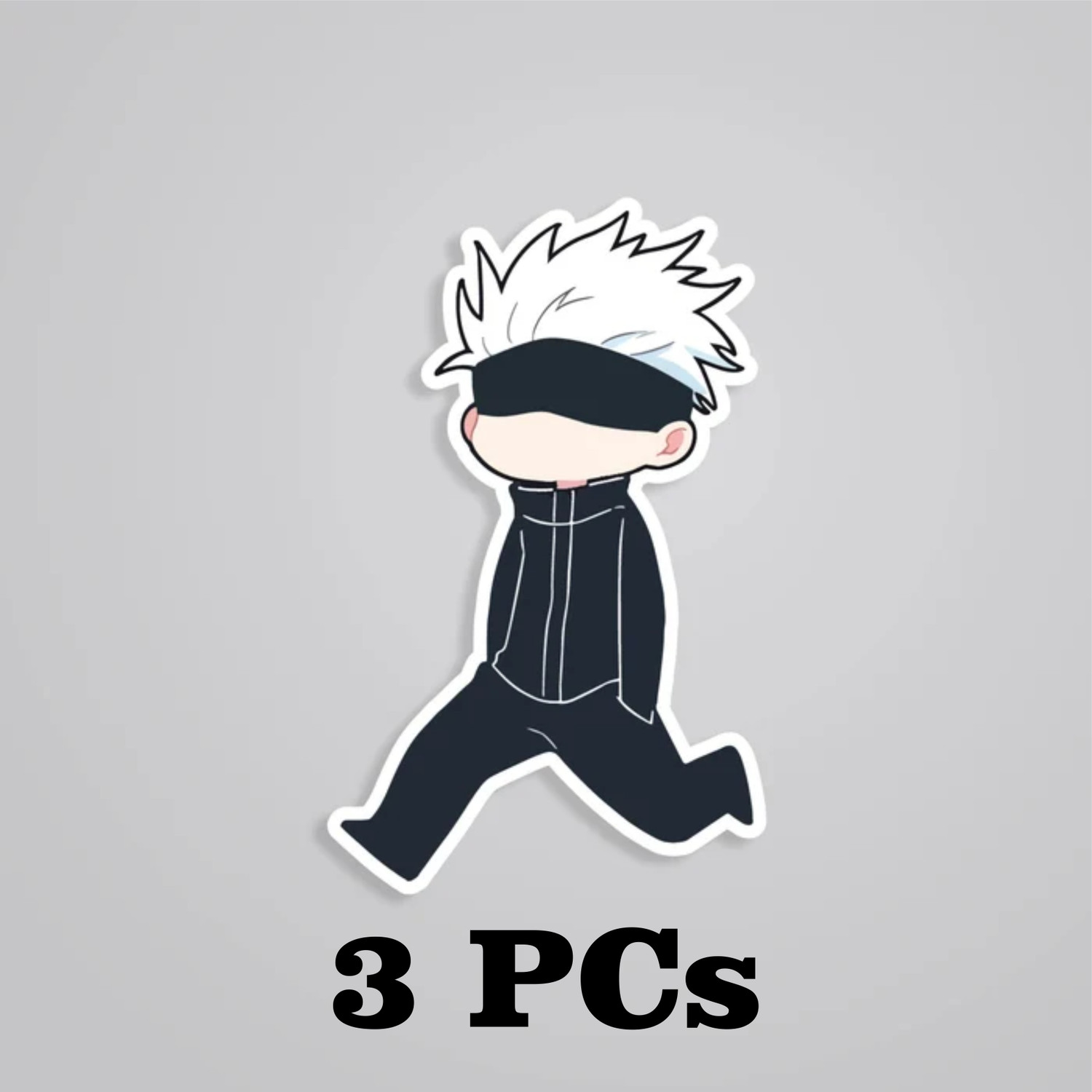 Image of ESTLIO 6 inch 3 Pcs Anime Ninja Character Sticker Set for Laptop Car Bike Helmet Notebook Removable Sticker