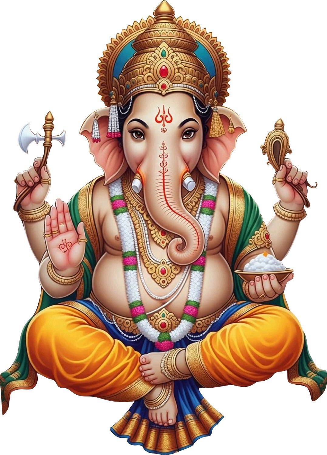Hetshree Decor 51 cm Lord Ganesha wall Sticker and Decala Self Adhesive Sticker
