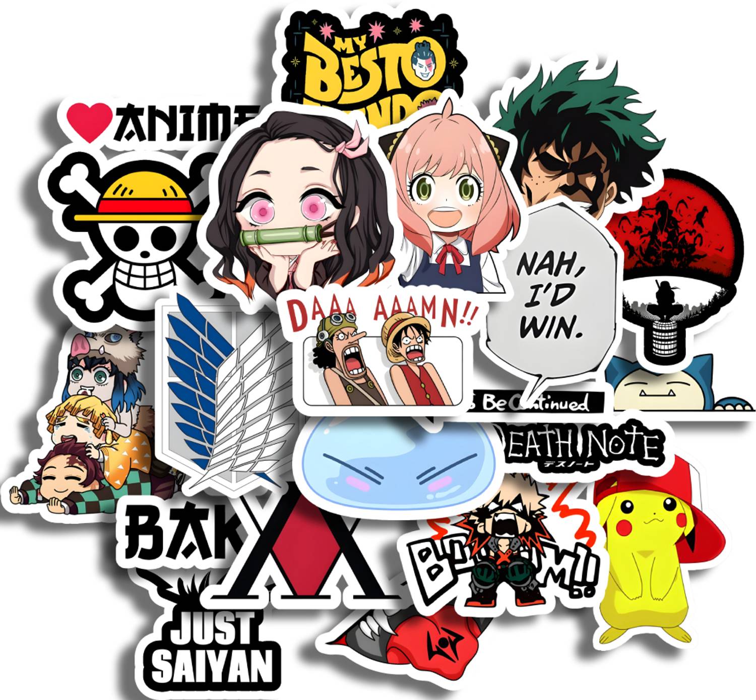 MOMENTPRINTS 5cm 30Pcs Anime Vinyl Stickers - Image 1