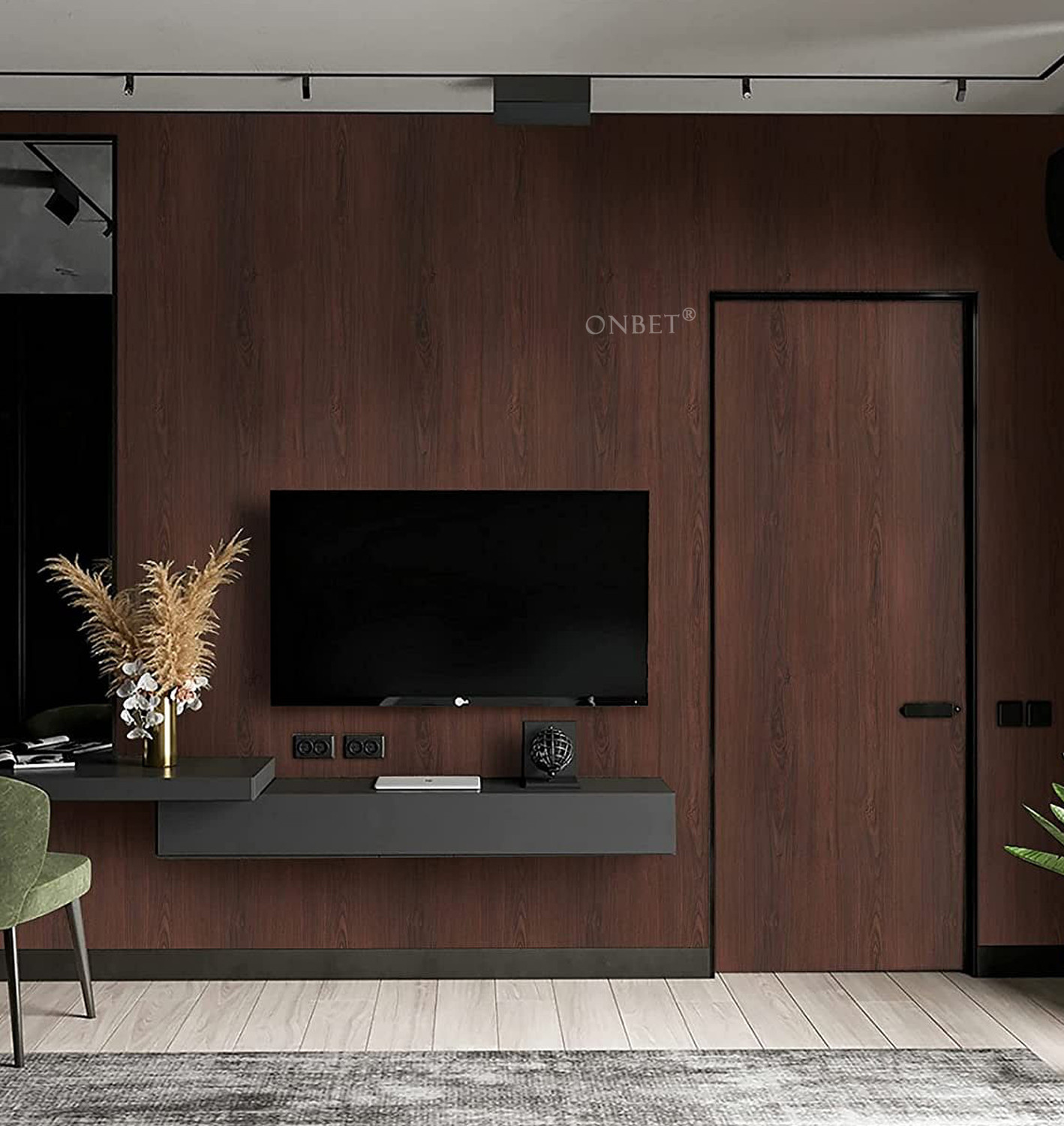 Image of Onbet 300 cm x 45 cm Waterproof Decorative Vinyl Wallpaper