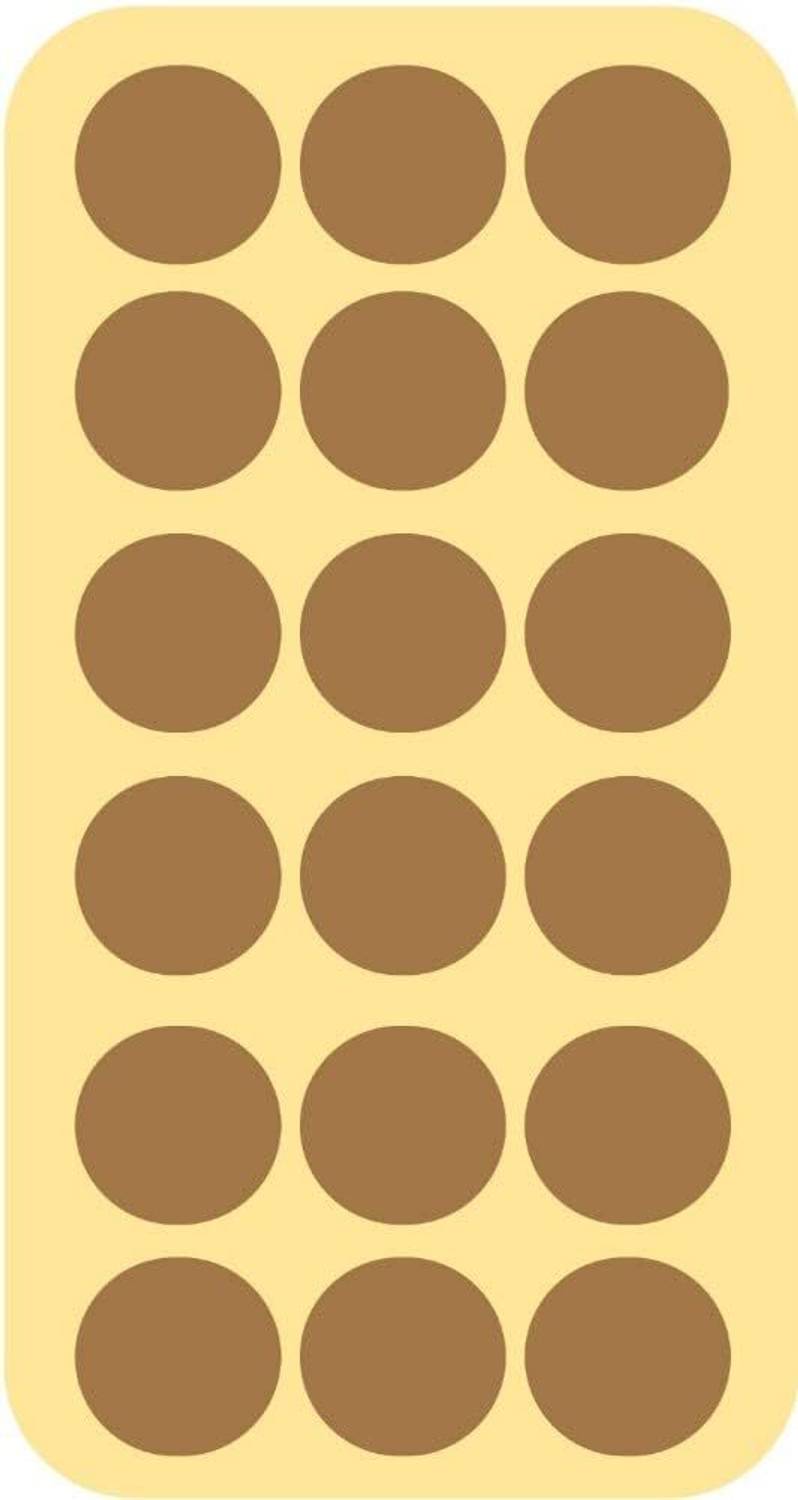 BlackDreams 2.5 cm 720Pcs 25mm(1 inch) Dots Sticker Round Circle Blank Labels Self Adhesive (Brown) Self Adhesive Sticker