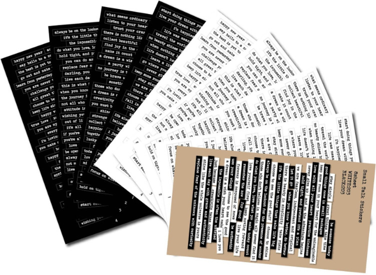 Image of A R International 6 inch QUOTE STICKERS FOR JOURNALING & DOODLING Self Adhesive Sticker