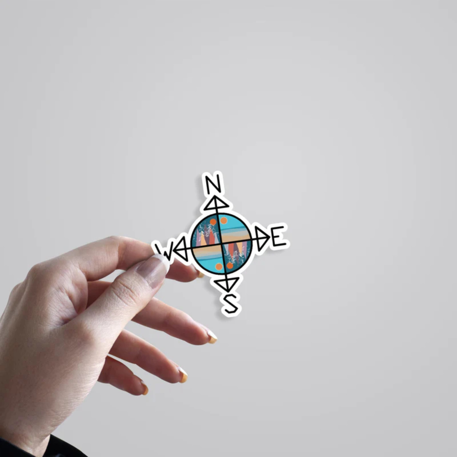 Image of ESTLIO 6 inch Sports Compass Pack of 3 Removable Sticker