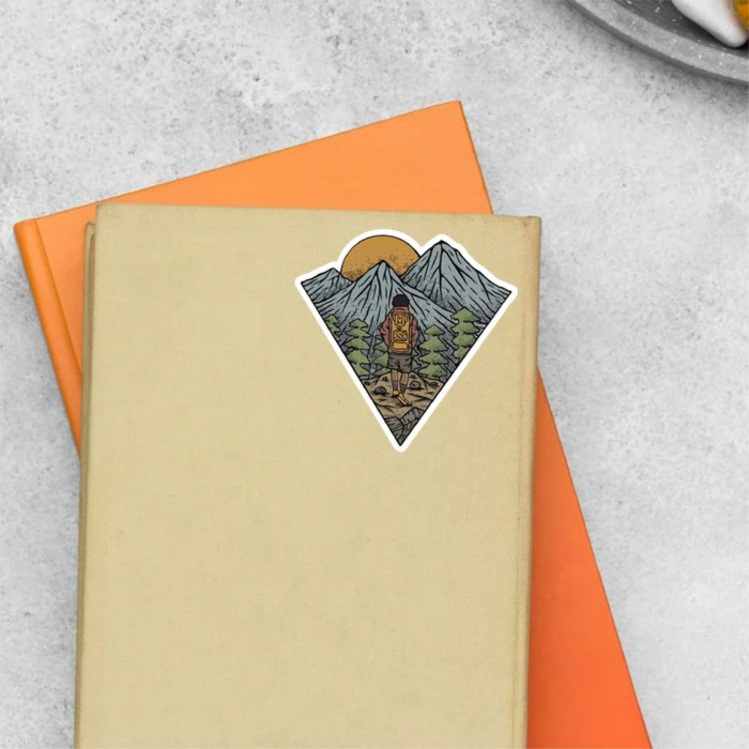 Image of ESTLIO 6 inch Mountain Adventure Vinyl Sticker for Laptop Travel Outdoor Decoration Removable Sticker