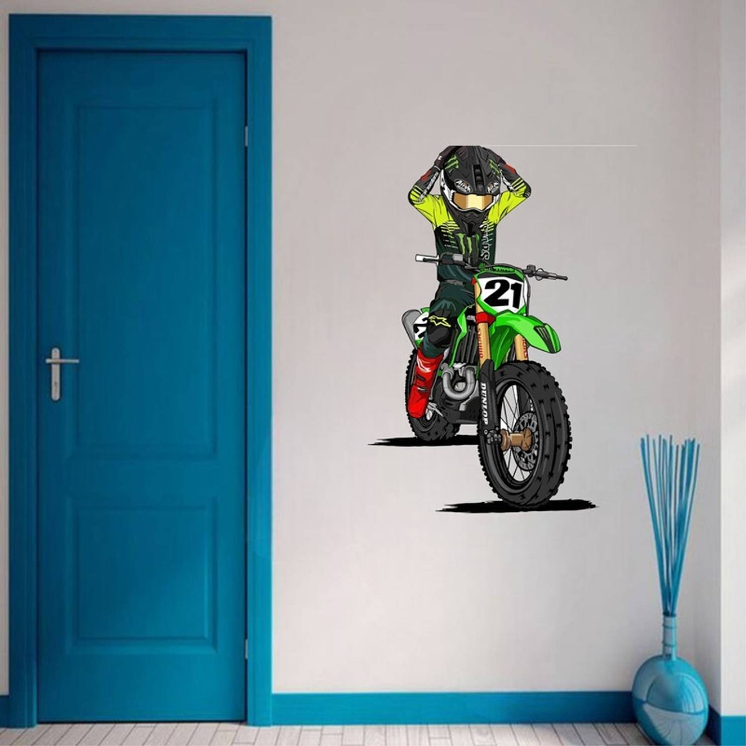 ArtistcDecals 35 cm Bike Wall Sticker Big size sticker, 3D sticker of royal enfield, for Home Self Adhesive Sticker