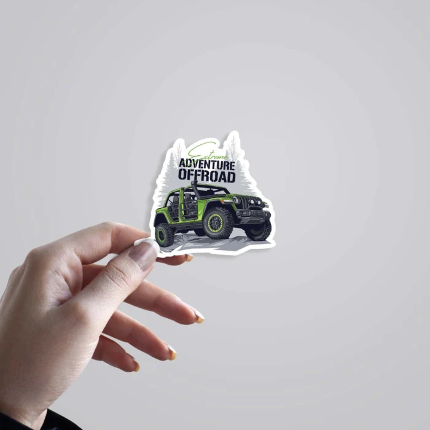 Image of ESTLIO 6 inch 3 Pcs Extreme Adventure Off Road Jeep Sticker Set for Car Bike Helmet Laptop Removable Sticker