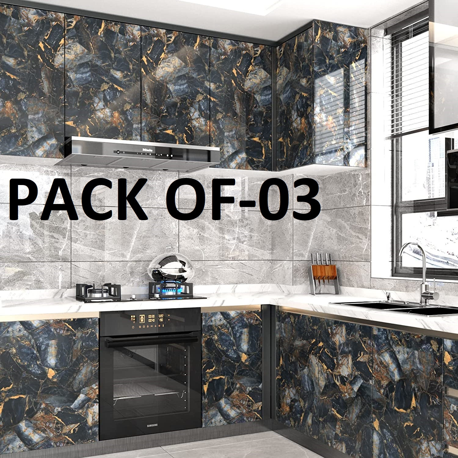 Image of ASKCREW 200 cm x 60 cm Waterproof Abstract Vinyl Wallpaper