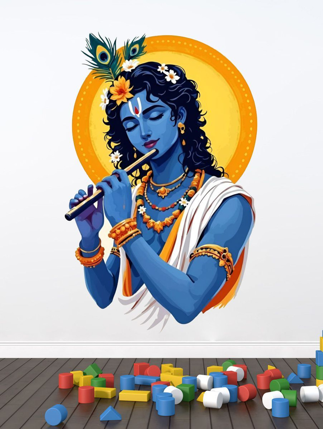 Image of STICKER STUDIO 30 cm Krishna Wall Sticker Self Adhesive Sticker