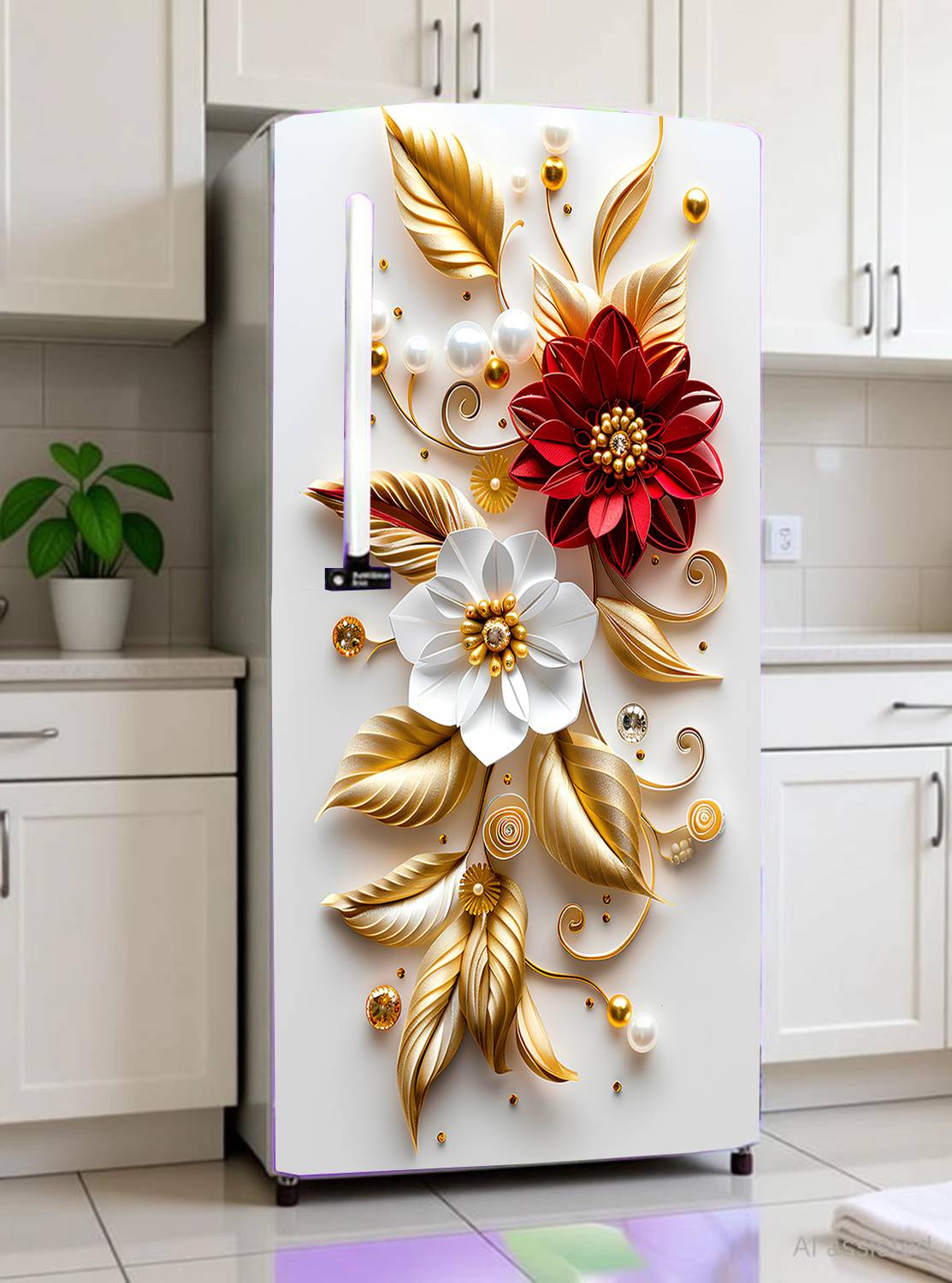 DESIGNFUSION 49 inch Fridge Sticker 24x49 Inch - Image 2