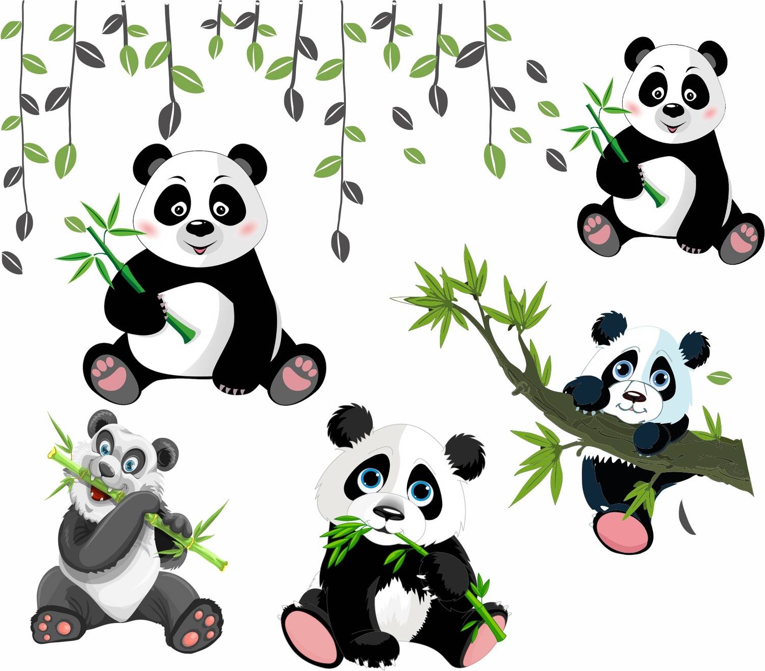 Krishna Sticker 60 cm Animals Panda Cartoon Switchboard Sticker For Bedroom, living Room, kids Room Self Adhesive Sticker
