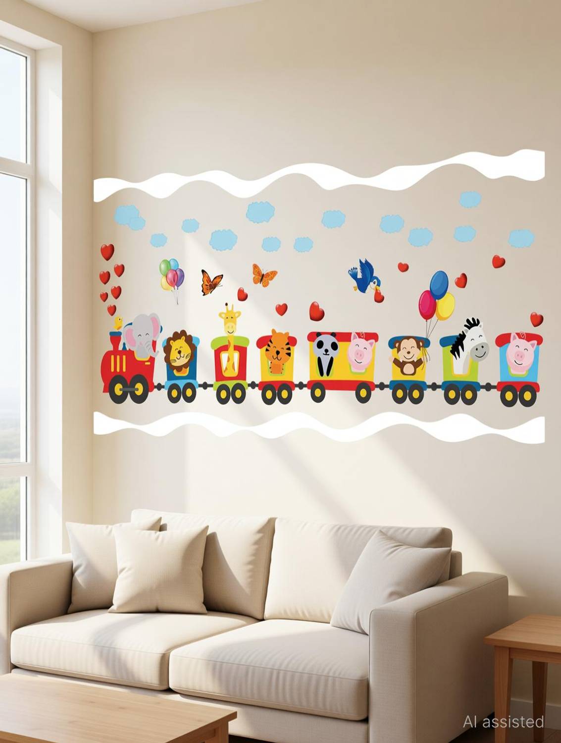 Aquire 120 cm New Modern Art & Trendy Wall Stickers for Home Decoration, Living Room, Bedroom Self Adhesive Sticker