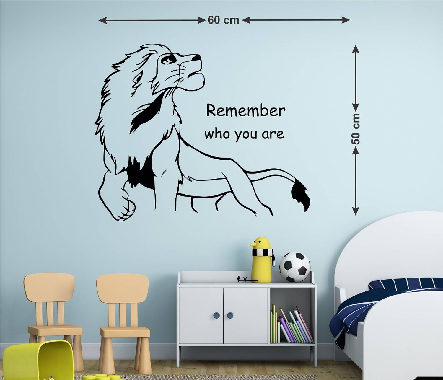MIIKOR 60 cm Lion's Character | Non-Reusable Sticker Self Adhesive