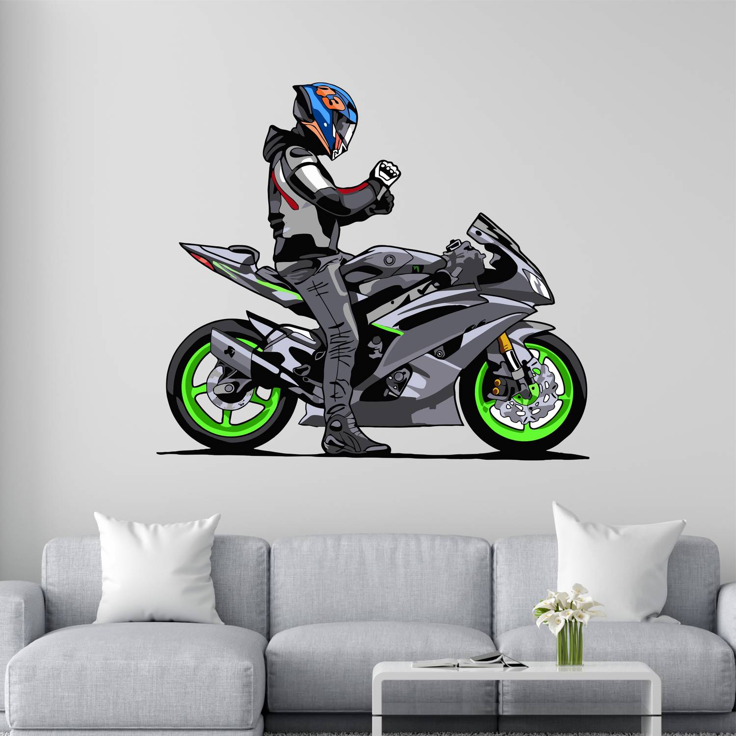 ArtfulDecals 24 inch Adorable Aesthetic BIKE Wall sticker for your Home decoration Self Adhesive Sticker