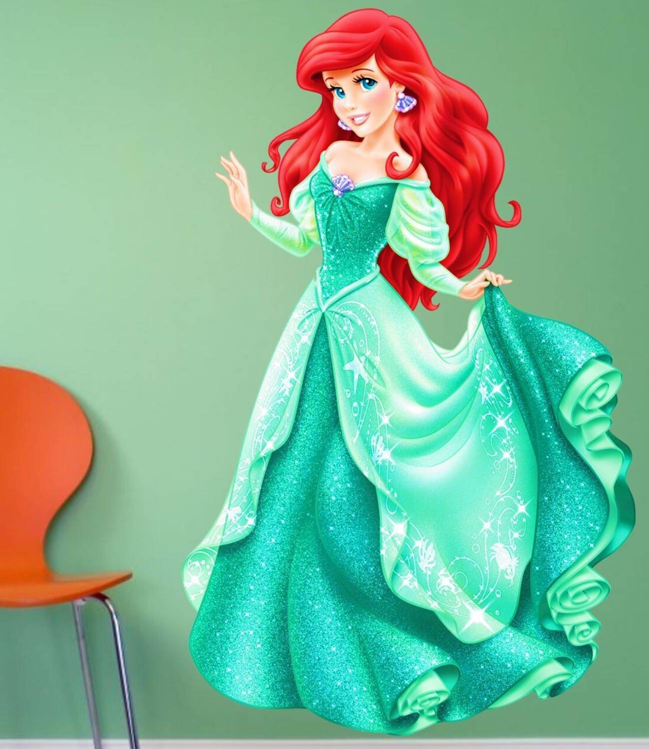 Approach Decor 60 cm princess ariel green dress.coming Self Adhesive  Sticker Price in India - Buy Approach Decor 60 cm princess ariel green dress.coming  Self Adhesive Sticker online at Flipkart.com