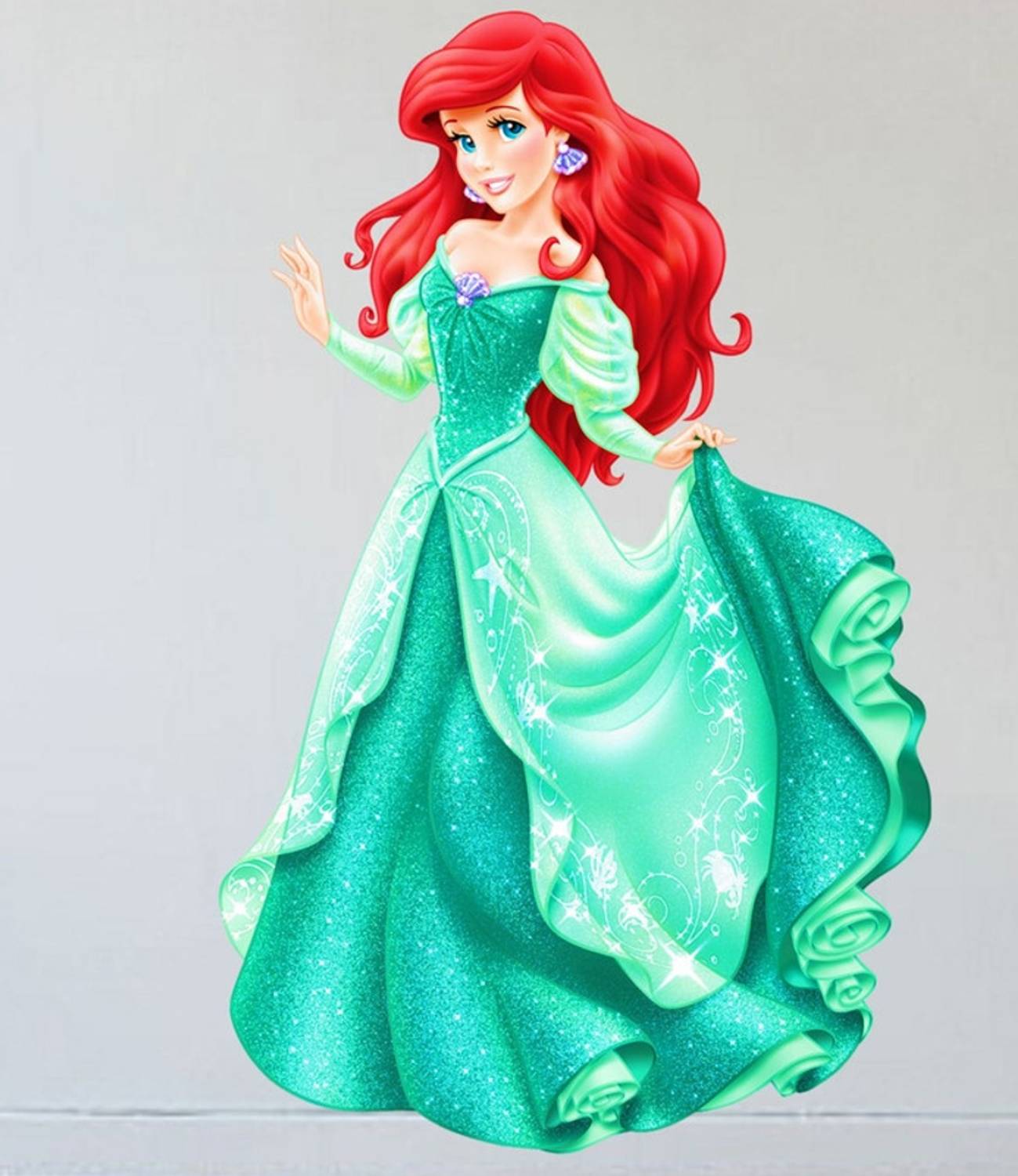 ariel in green dress Our Original Mermaid Princess Twirl Only Little Once Model is an XS and is wearing an XS. Ariel Dress - Emerald |