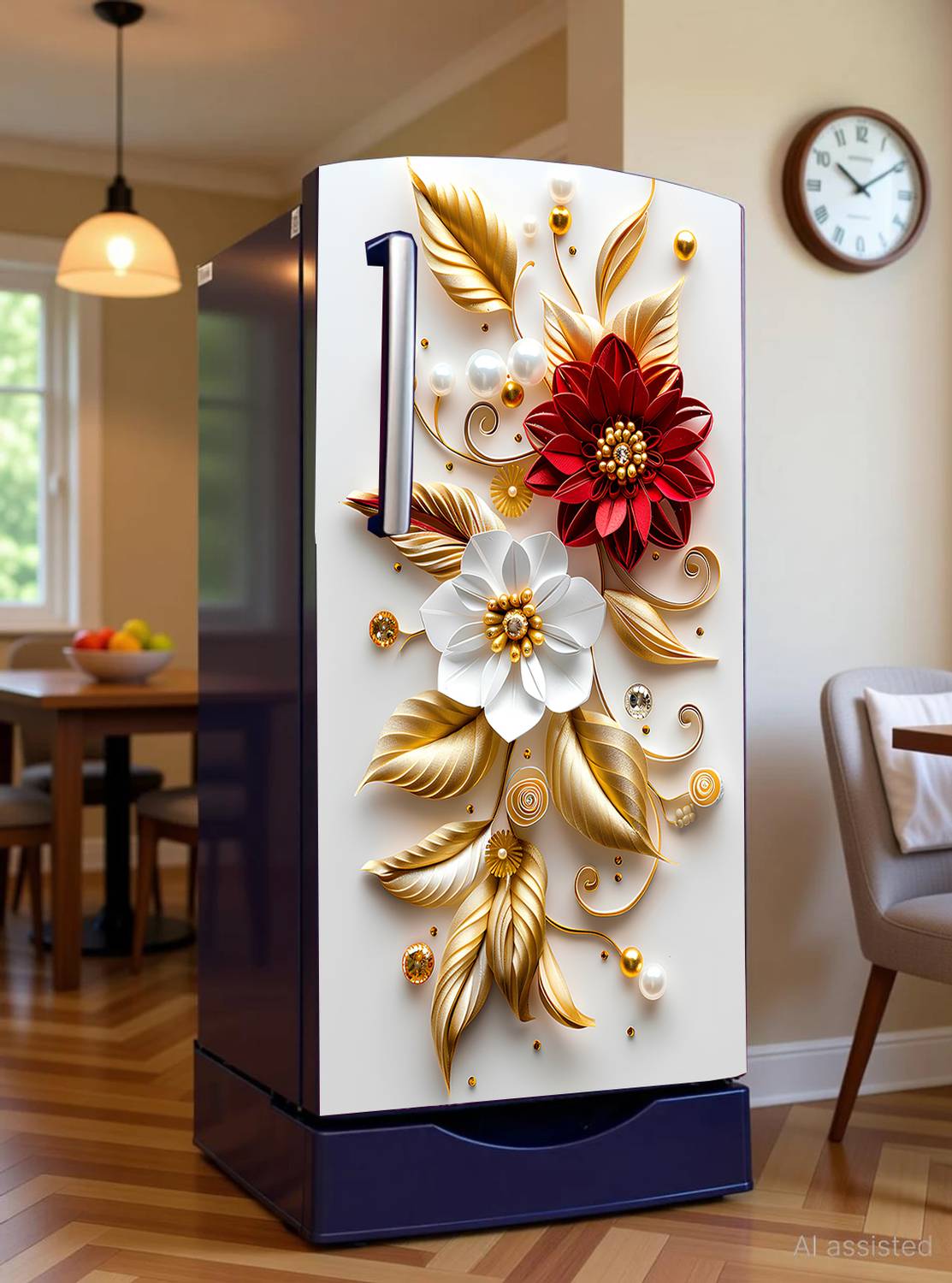 DESIGNFUSION 49 inch Fridge Sticker 24x49 Inch - Image 1