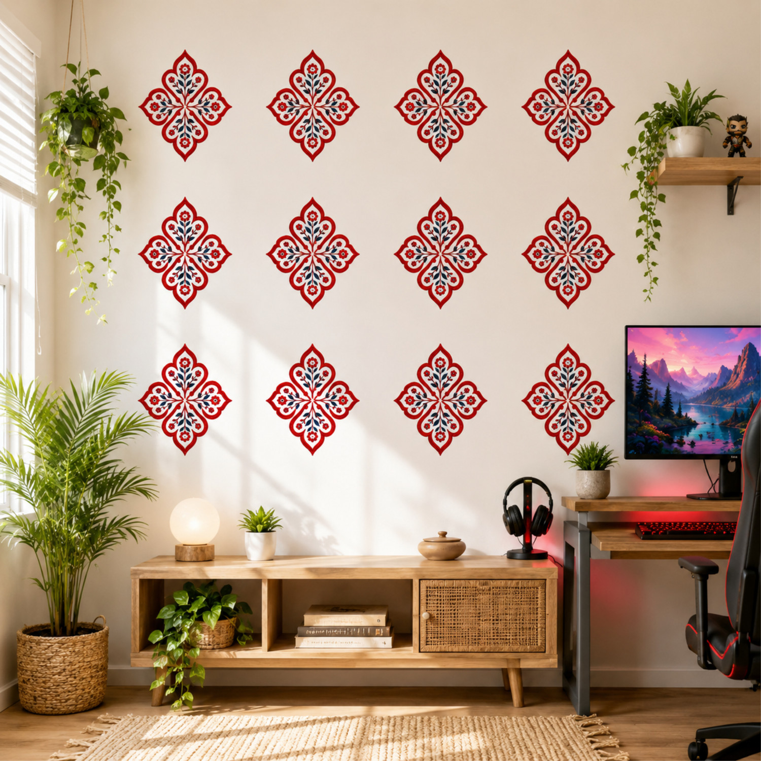 Image of ESTLIO 4 inch Decorative Wall Sticker 4 x 4 Inch self Adhesive Wall Decals for Home Decor Self Adhesive Sticker