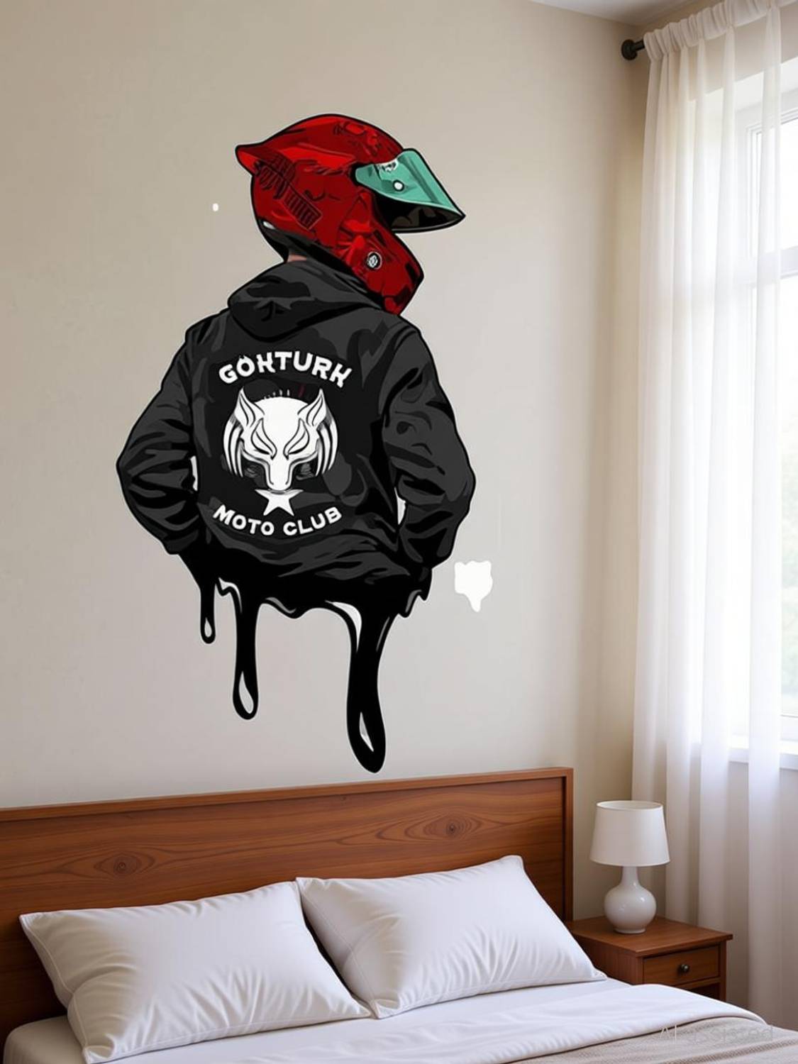 ArtistcDecals 59 cm Bike Wall Sticker Big size sticker, 3D sticker of royal enfield, for Home Self Adhesive Sticker