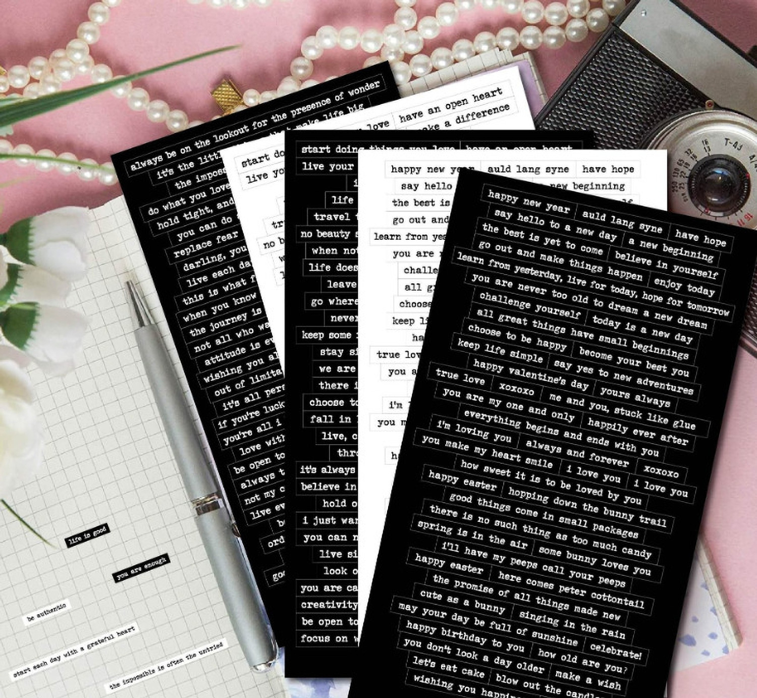 Image of A R International 6 inch QUOTE STICKERS FOR JOURNALING & DOODLING Self Adhesive Sticker