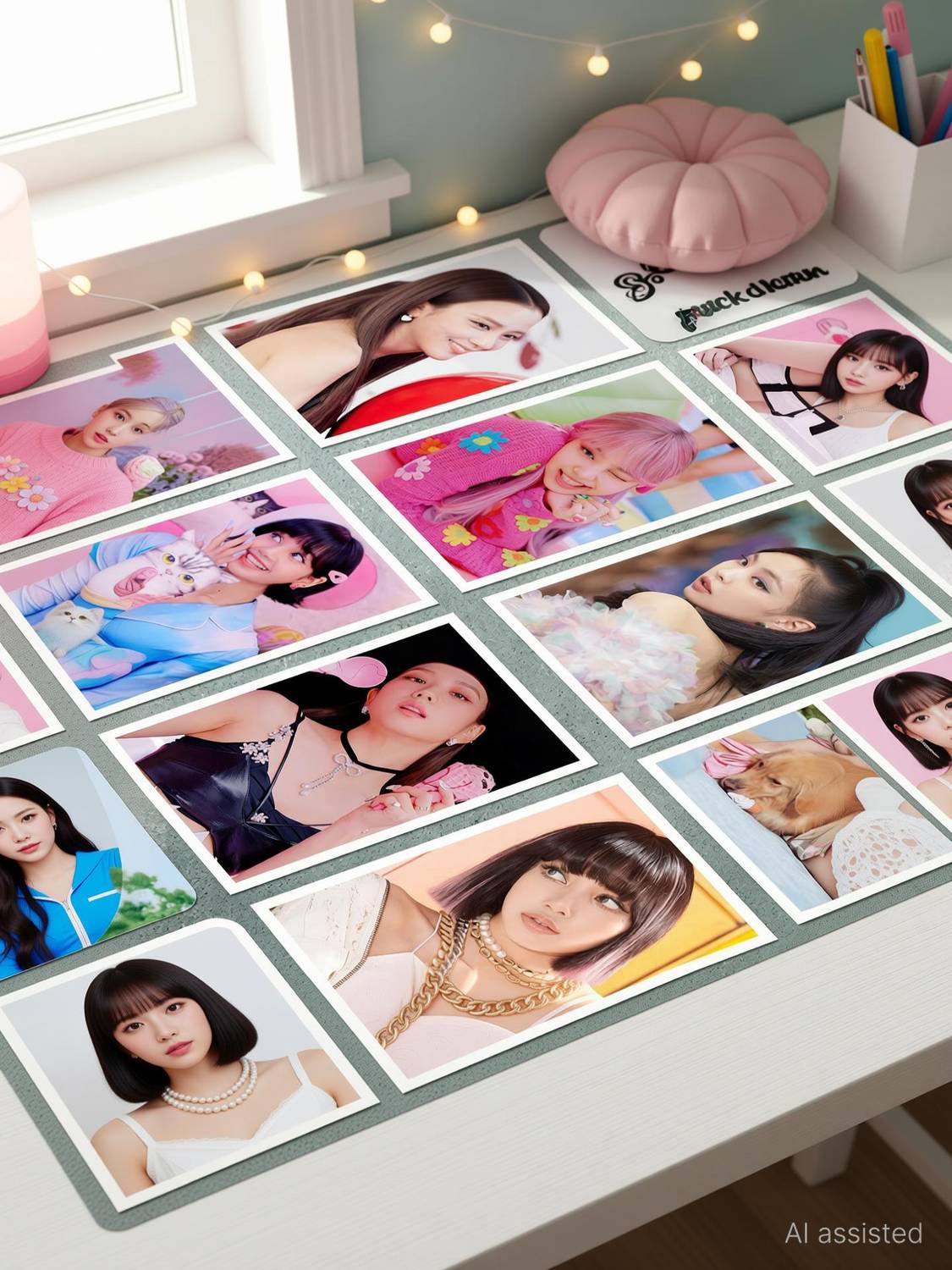 Blackpink "Ice cream" Album White Border Photo cards (Set of 8 ) Paper Print