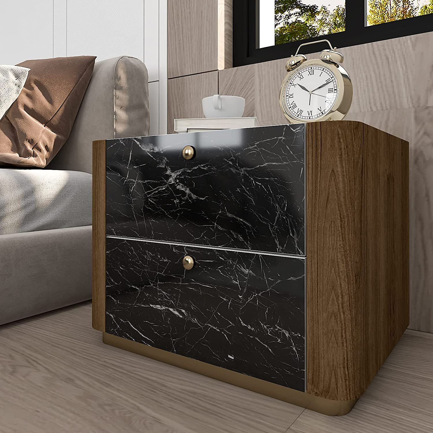Image of Amar Enterprise Vinyl Black Marble Granite Waterproof Self Adhesive 200 x 60 cm(pack of 5) Pack of 5