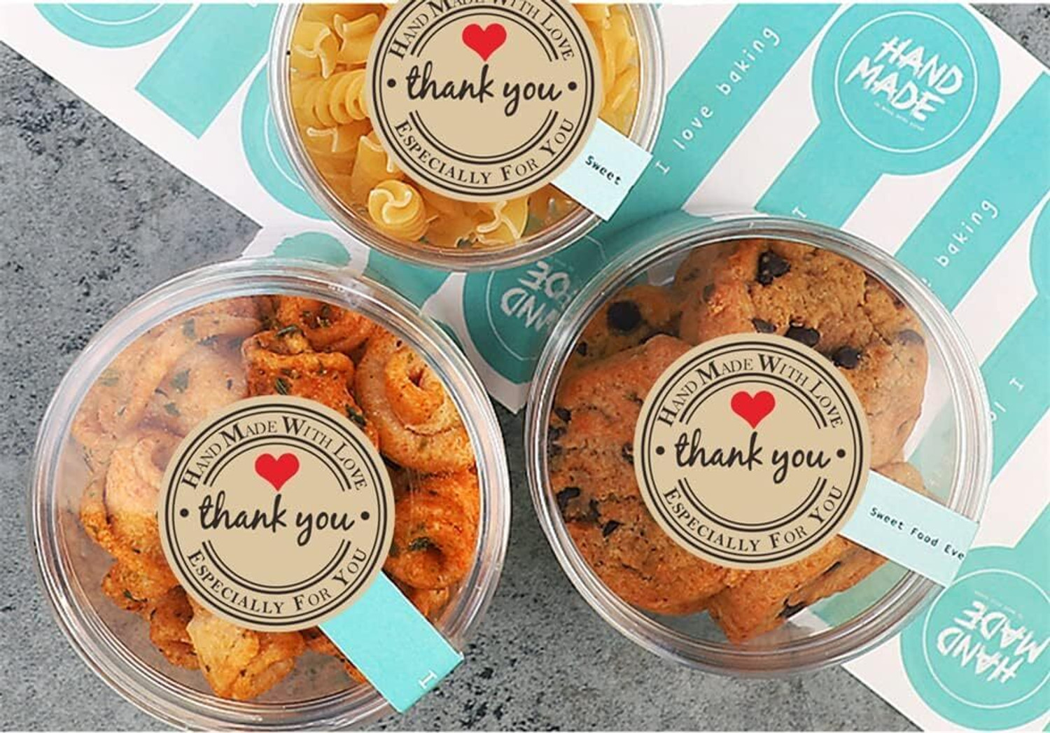 Image of ydmart 2.5 cm 500pcs Thank You Stickers, Round Thank You Adhesive Sticker for Small Business Self Adhesive Sticker