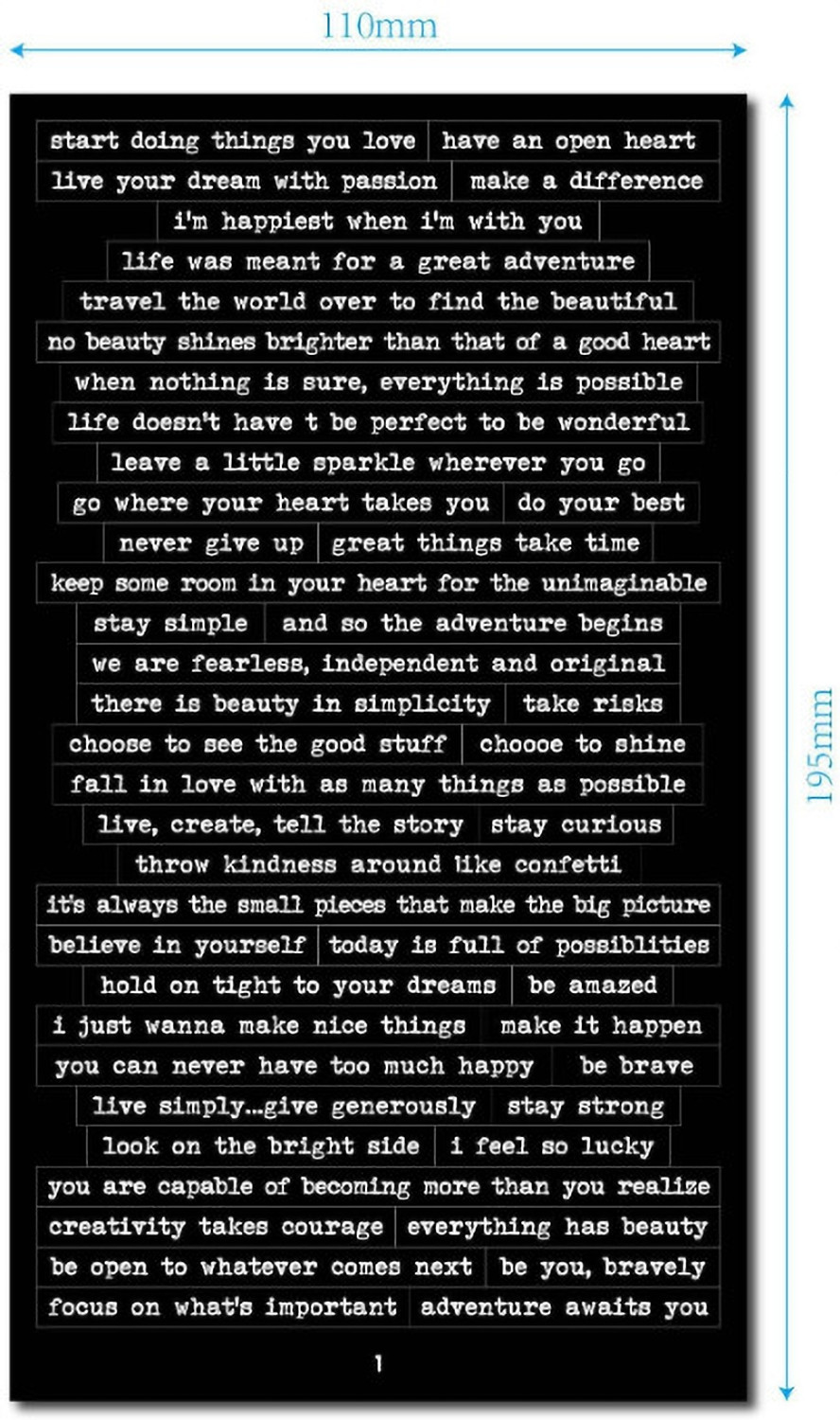 Image of A R International 6 inch QUOTE STICKERS FOR JOURNALING & DOODLING Self Adhesive Sticker