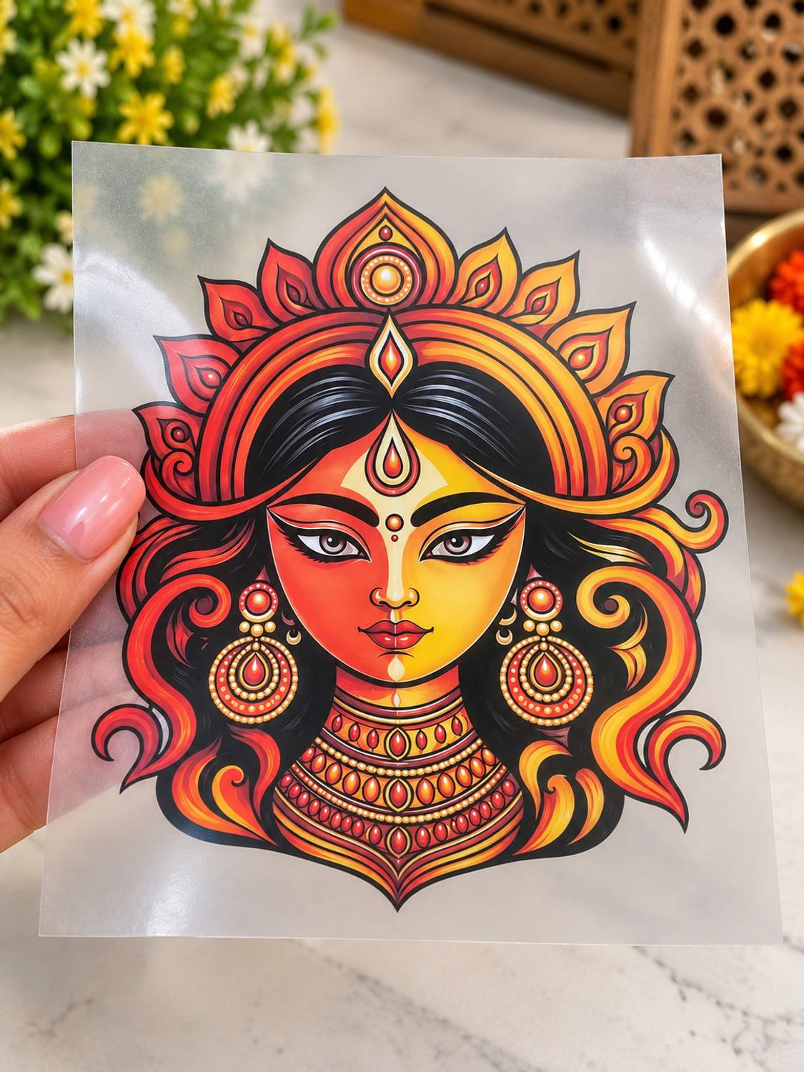 NEWUPHAARCNCART 6 inch DTF Iron Heat Transfer Removable Sticker