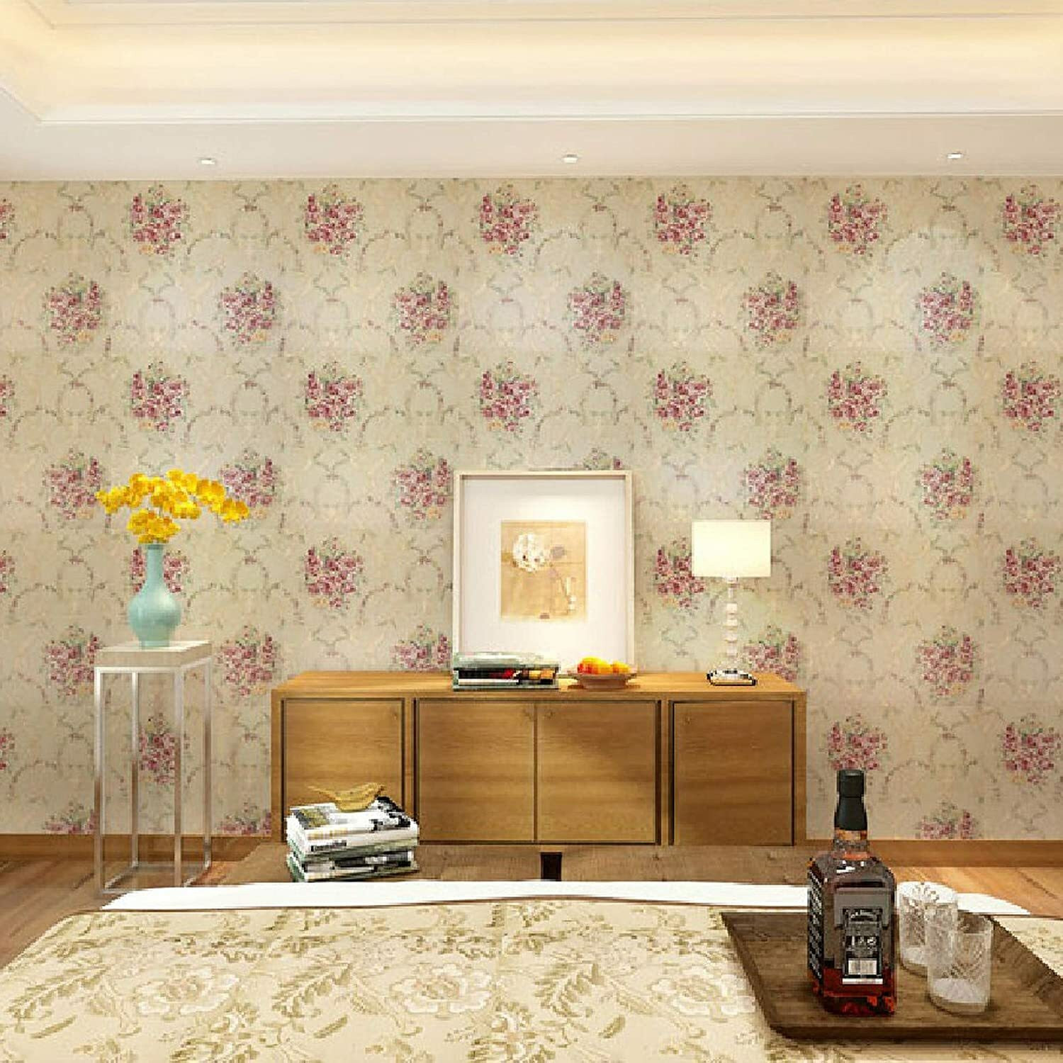Image of Flipkart SmartBuy 1000 cm x 40 cm Waterproof Floral & Botanical Vinyl Wallpaper