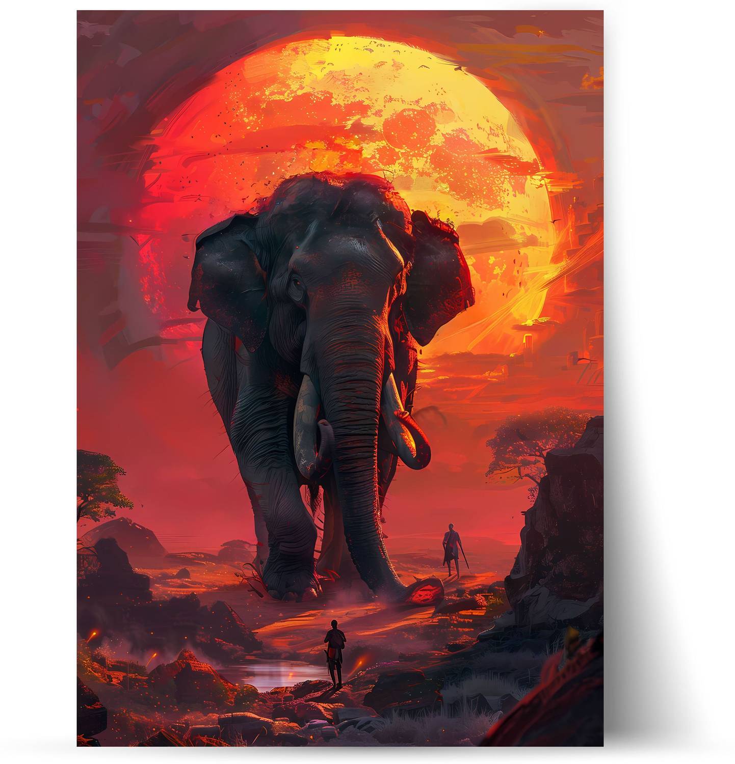 ARTOLIC 12 inch Colourful Elephant Vinyl Wall Sticker 12×18 Inch Self Adhesive Sticker