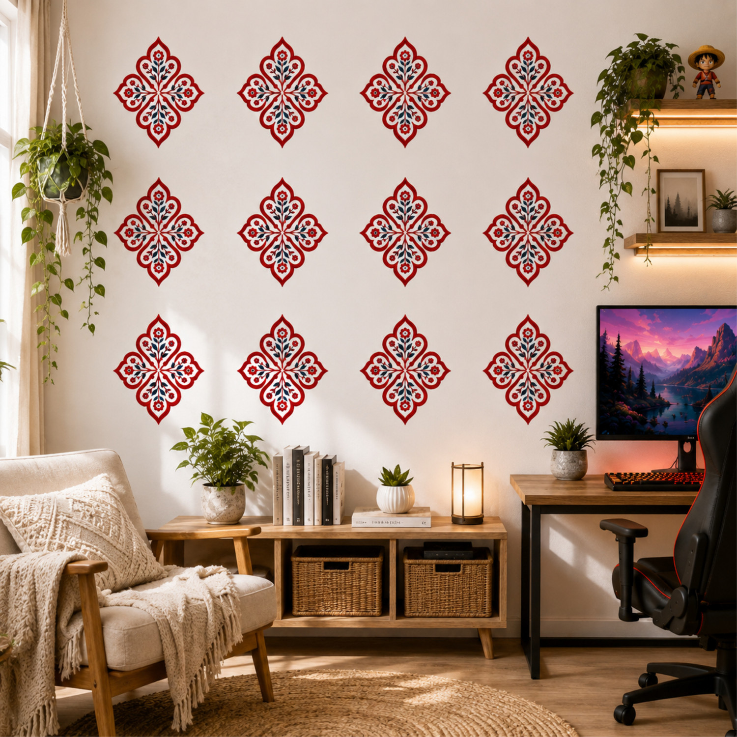 Image of ESTLIO 4 inch Decorative Wall Sticker 4 x 4 Inch self Adhesive Wall Decals for Home Decor Self Adhesive Sticker