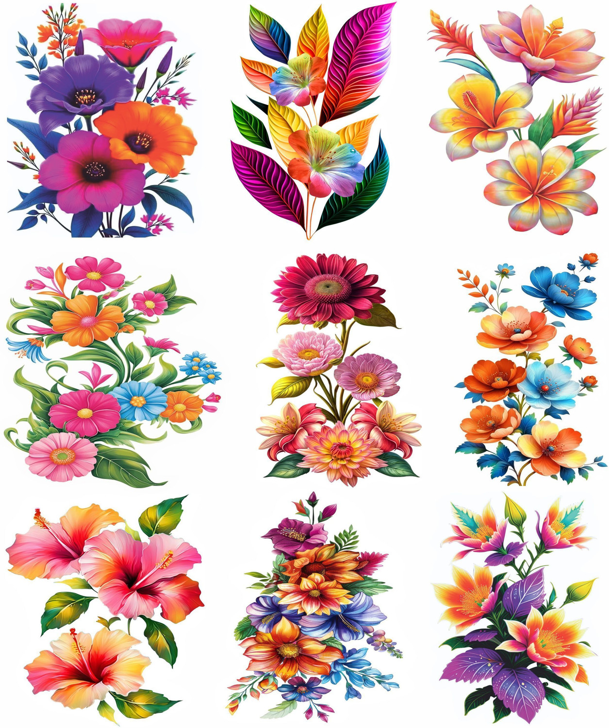 Image of Raimo hub 9 inch BEAUTIFUL FLOWER WALL STICKER Self Adhesive Sticker