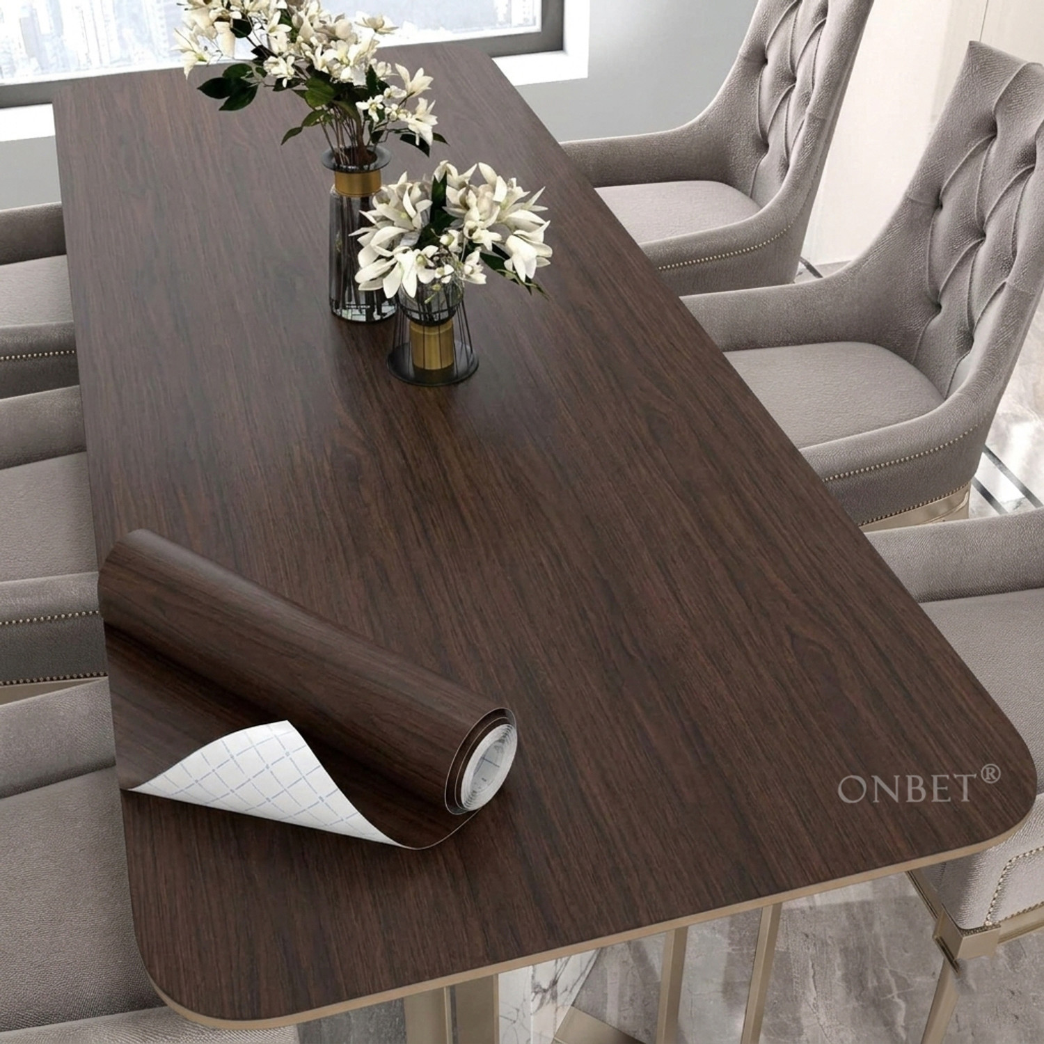 Image of Onbet 300 cm x 45 cm Waterproof Decorative Vinyl Wallpaper
