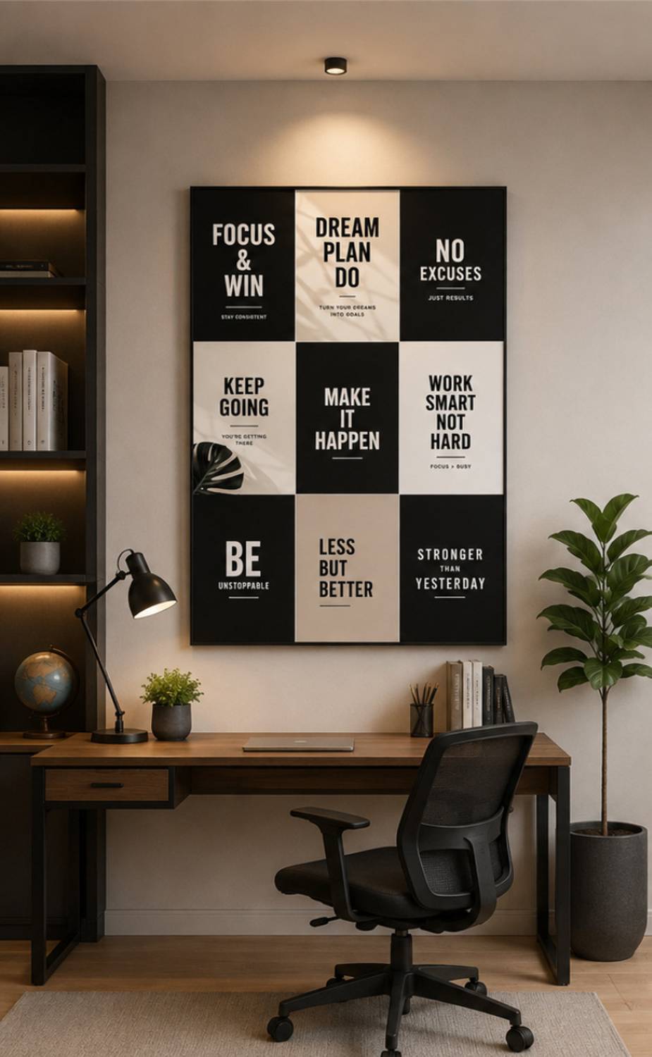 stickervilla 40 cm Motivational Quote Stickers Set of 8 Pack of 8 - Image 1
