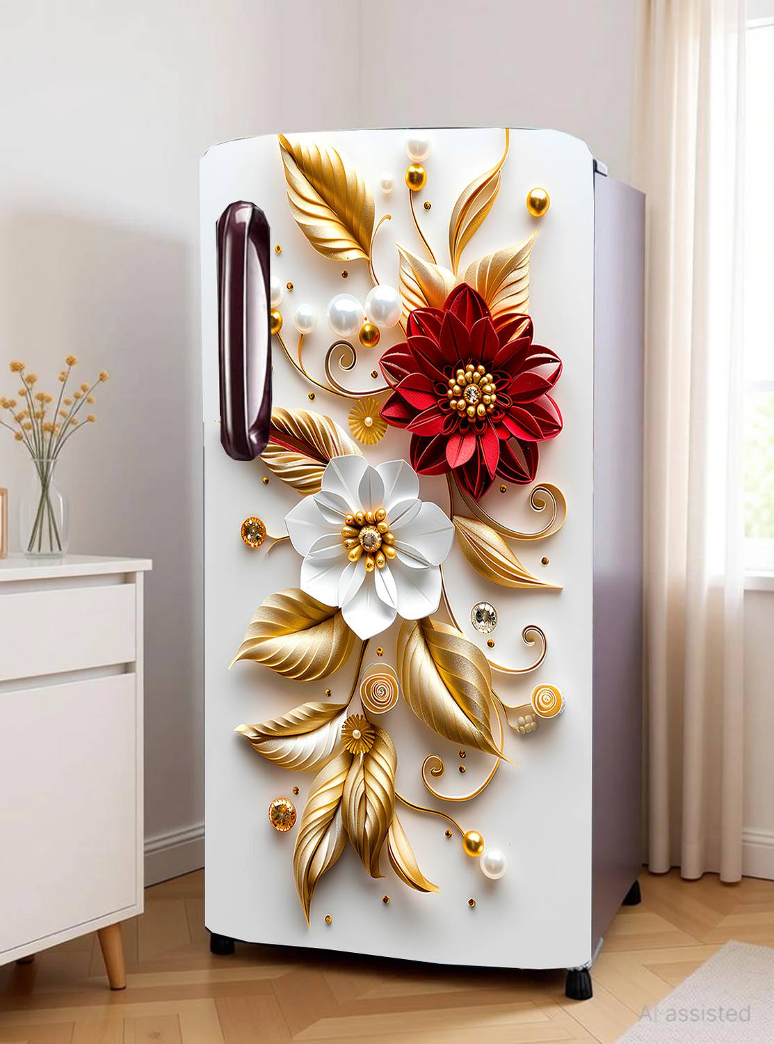 DESIGNFUSION 49 inch Fridge Sticker 24x49 Inch - Image 4
