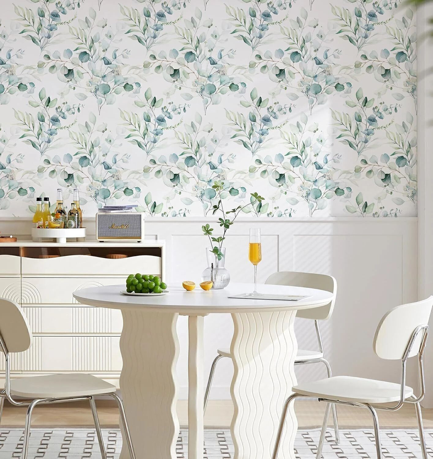 Image of FOKRIM 300 cm ST floral green white 45x300 - PK5 Self Adhesive Sticker
