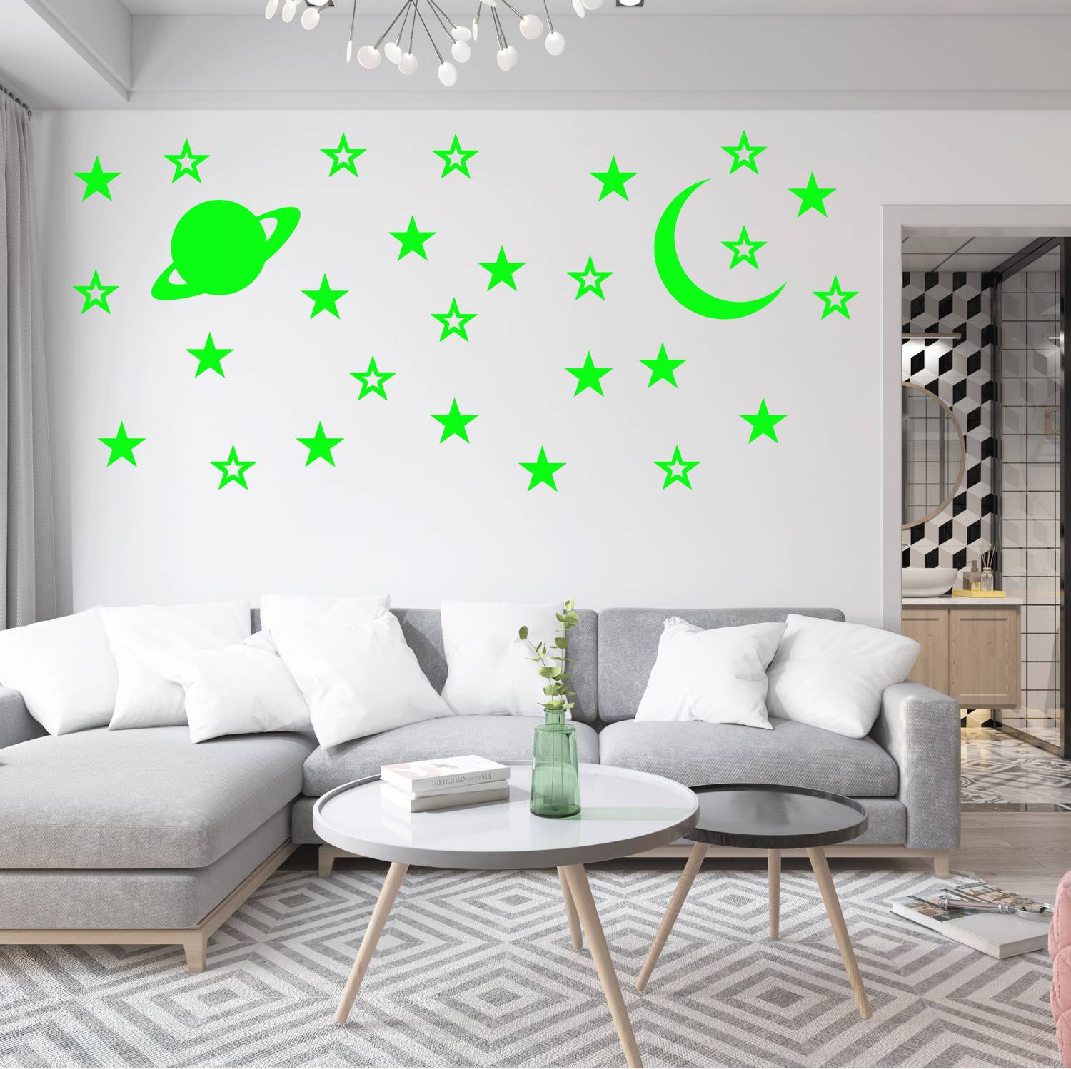 Ashamohar 29 cm Vinyl - Stars ITS OK TO TAKE A BREAK Radium Night Glow for / -Pack - 1 ) Self Adhesive Sticker
