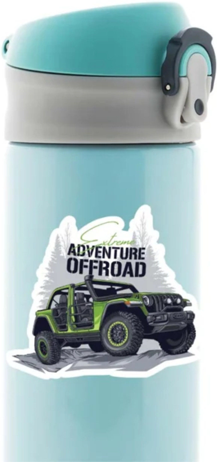 Image of ESTLIO 6 inch 3 Pcs Extreme Adventure Off Road Jeep Sticker Set for Car Bike Helmet Laptop Removable Sticker