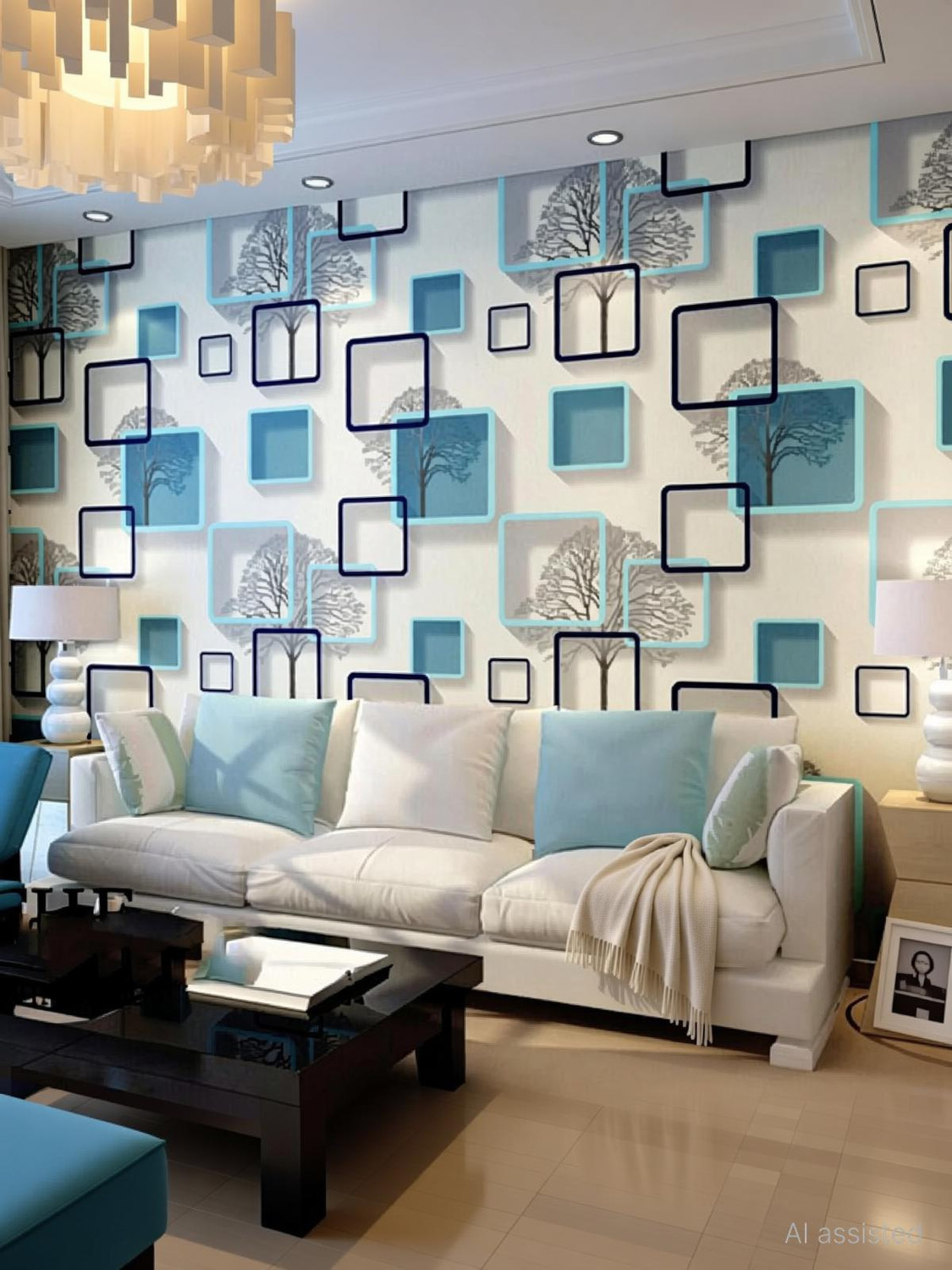 Image of Uratech 1000 cm Waterproof Wall Sticker for Living Room & Bedroom, Kitchen Stickers Self Adhesive Sticker
