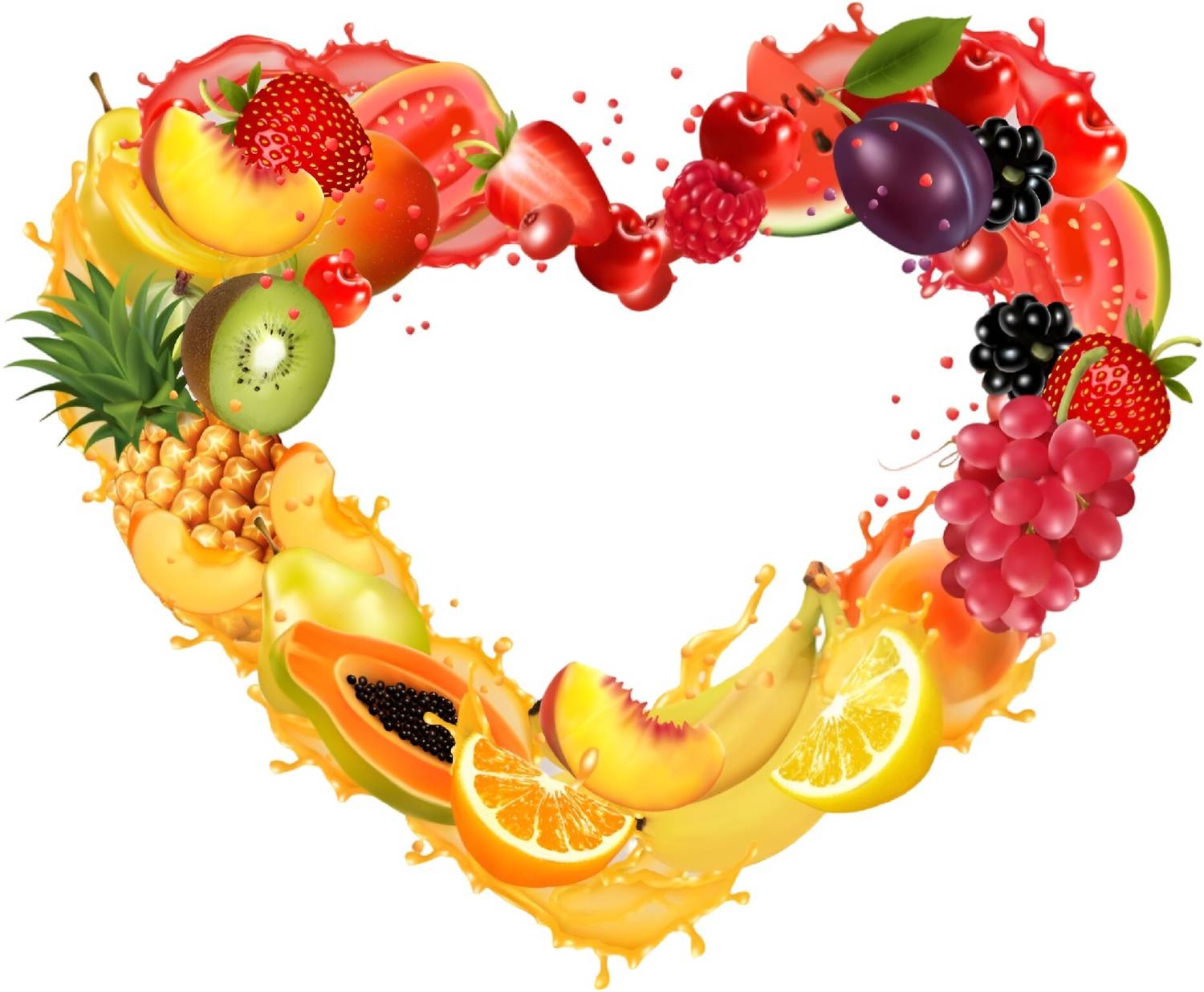 Byte Studio 68 cm Fruits Wall Sticker Self Adhesive Sticker