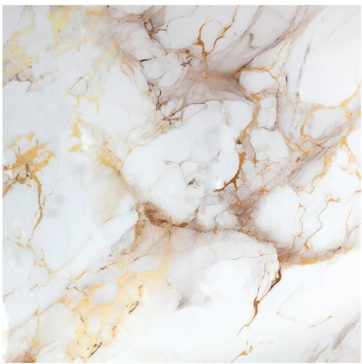 Image of SIRTERIQ 400 cm Aluminum Shining Marble Foil Waterproof 2 Roll For Kitchen Self Adhesive Sticker