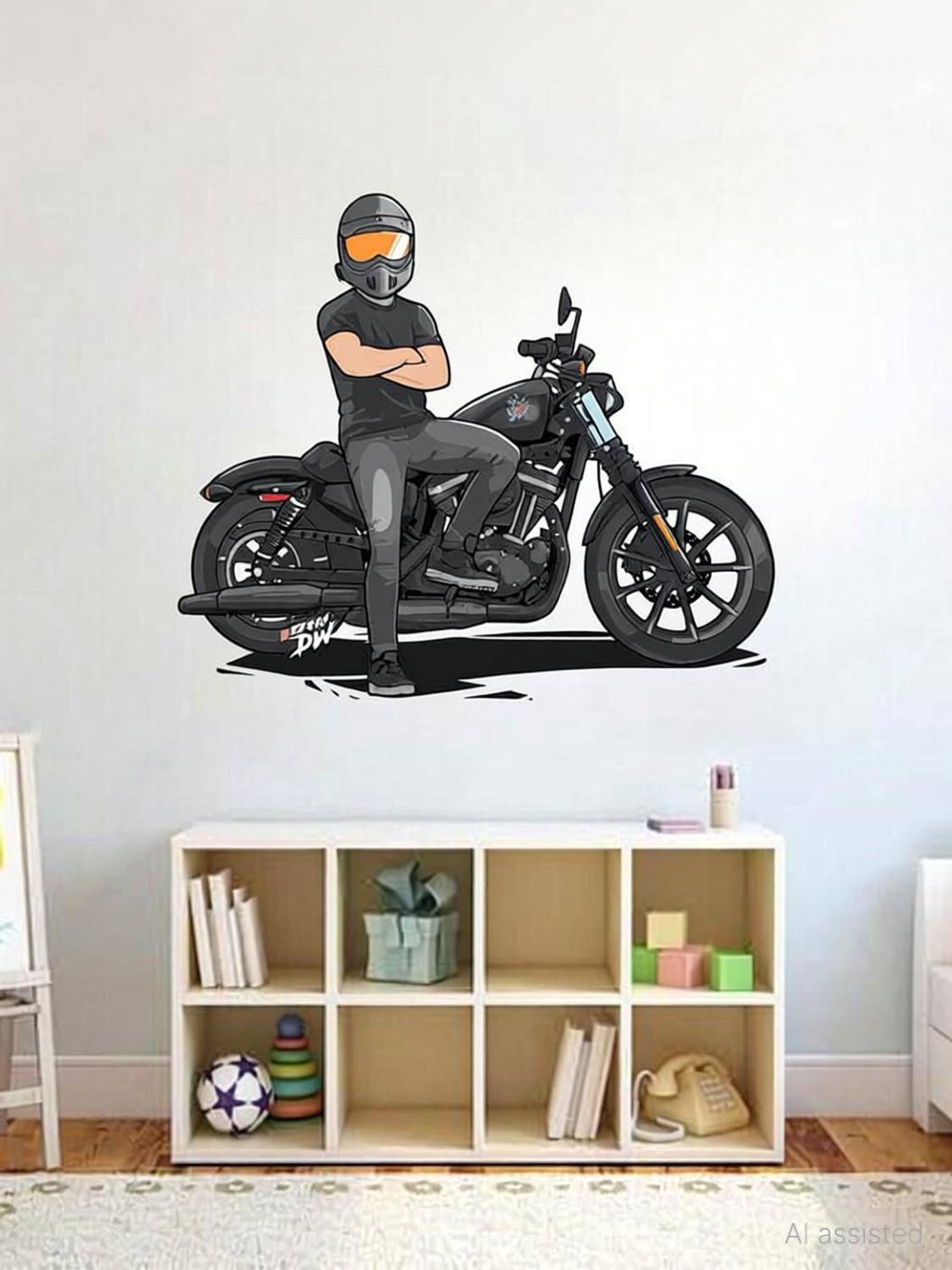 ArtistcDecals 68 cm Bike Wall Sticker Big size sticker, 3D sticker of royal enfield, for Home Self Adhesive Sticker
