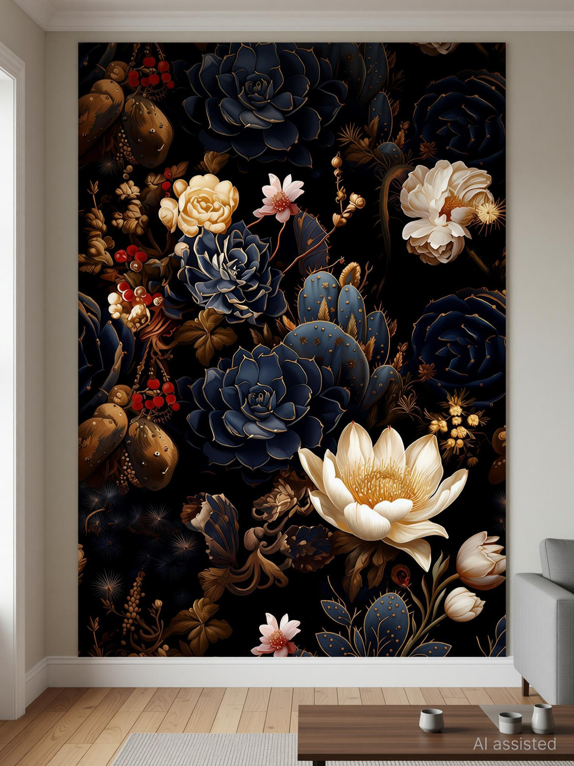 Image of HOMEMATES 304.8 cm x 45.72 cm Waterproof Floral & Botanical Vinyl Wallpaper