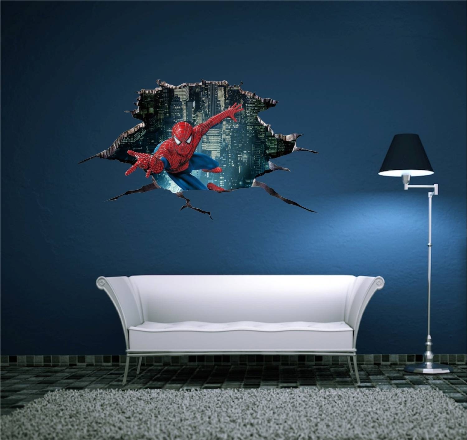 Aashrut decor 50 cm Spiderman Wall Sticker | Decorative Wall Sticker , , Hall and Home Décor_AS666 Self Adhesive Sticker
