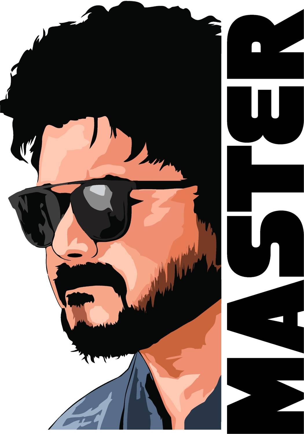 artisticks 72 cm Thalapathy Vijay Master Decorative walldecal for Living room Self Adhesive Sticker